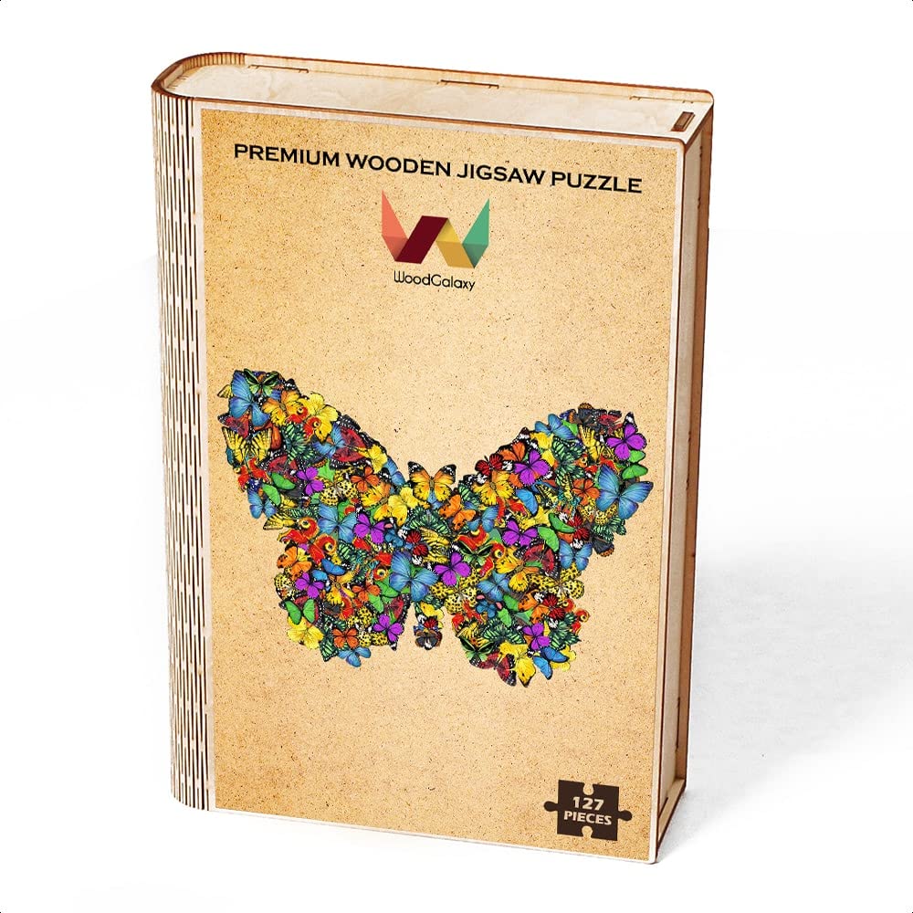Amazon.com: Butterfly Wooden Jigsaw Puzzle 127 Pieces, 17.5